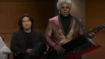 Chaqueta de esmoquin Coofandy Slim Fit Chal Solapa Blazer usada por Kenan Thompson como se ve en Saturday Night Live (S51E02)