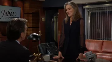 Bostanten Jasmina Bag in Crocodile Pattern Black worn by Diane Jenkins ( Susan Walters) as seen in The Young and the Restless on October 6, 2025