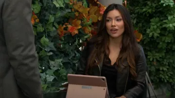 All Saints Elora Biker Jacket worn by Audra Charles (Zuleyka Silver) as seen in The Young and the Restless on October 6, 2025