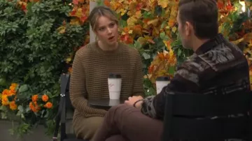 All Saints Miro Dress in Fir Green worn by Tessa Porter (Cait Fairbanks) as seen in The Young and the Restless on October 7, 2025