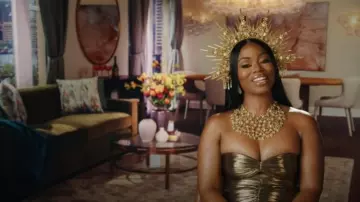 Vestido de Retrofete Mallory usado por Keiarna Stewart como se ve en The Real Housewives of Potomac (T10E02)