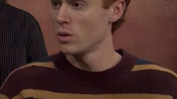 SNL S51 Ben Marshall Stripe Knitted Sweater worn by Arik Marshall in Saturday Night Live