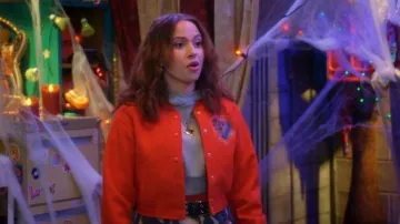 Akira Davis Everyday Varsity Bomber worn by Jade Castillo (Carmen Sánchez) as seen in Electric Bloom (S01E10)