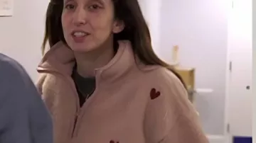Stacey And Joe S2 Heart Embroidered Pink Jumper