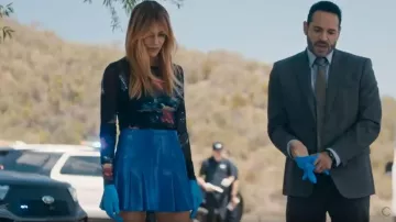 Alice + Olivia Carter Vegan Mini Skirt worn by Morgan Gillory (Kaitlin Olson) as seen in High Potential (S02E05)