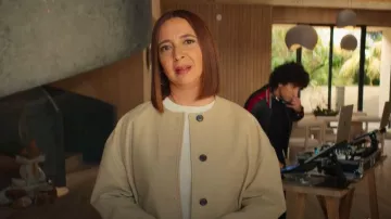 Marni Leather Jacket worn by Molly Novak (Maya Rudolph) as seen in Loot(S03E02)