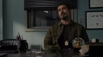 Allsaints Ossage Crew Neck Slim Ramskull T Shirt worn by Joe Velasco (Octavio Pisano) as seen in Law & Order: Special Victims Unit (S27E03)