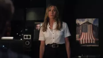Celine Chelsea Shirt worn by Alex Levy (Jennifer Aniston) as seen in The Morning Show (S04E05)