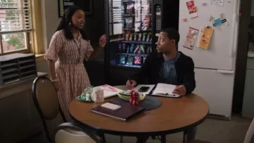 Birds of Paradis Aster Dress worn by Janine Teagues (Quinta Brunson) as seen in Abbott Elementary (S05E02)