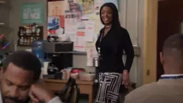 Melloday Abstract Print Wide Leg Pants worn by Ava Coleman (Janelle James) as seen in Abbott Elementary (S05E03)