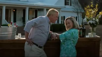 Lilly Pulitzer Sarasota Beaded Tunic worn by Maggie Murdaugh (Patricia Arquette) as seen in Murdaugh: Death in the Family (S01E01)