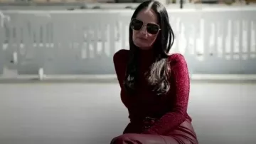 Celine Rhinestone Triomphe 59mm Square Sunglasses worn by Lisa Barlow as seen in The Real Housewives of Salt Lake City (S06E05)