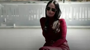 Celine Rhinestone Triomphe 59mm Square Sunglasses worn by Lisa Barlow as seen in The Real Housewives of Salt Lake City (S06E05)