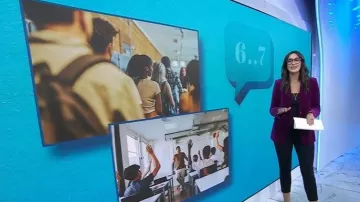 Zara Velvet Blazer in Plum worn by Savannah Sellers as seen in Today on October 15, 2025