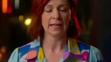 TV We Love Temporada 1 Carrie Preston Vestido abstracto usado por Carrie Preston en TV We Love
