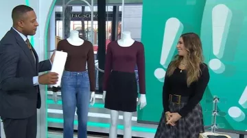 Ceinture Zara avec double boucle et boucle par Melissa Garcia comme on le voit dans Today le 15 octobre 2025