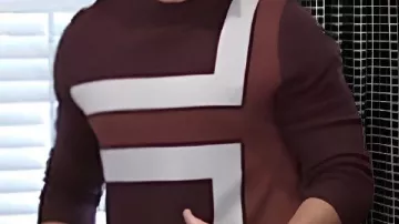 Beyond The Gates 2025 Mike Manning Maroon Striped Sweater