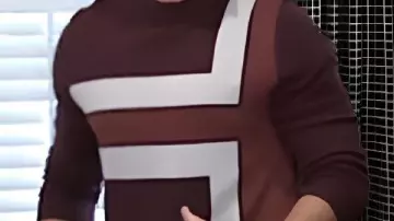 Beyond The Gates 2025 Mike Manning Maroon Striped Sweater