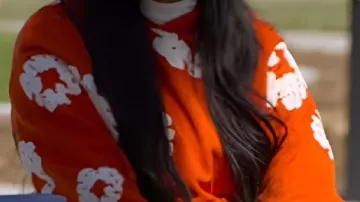 Love Is Blind S09 Kalybriah Haskin Sudadera con capucha y estampado de corona naranja