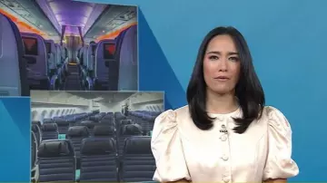 Dolan Left Coast Puff-Sleeve Crop Jacket worn by Emilie Ikeda as seen in Today on October 16, 2025