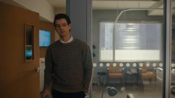 Urban Outfitters Katin Check Pattern Raglan Sleeve Crew Neck Sweater worn by Dr. Stephens Croft / Dr. Adam Croft (Peter Mark Kendall) as seen in Watson (S02E01)