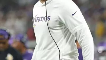 Long Sleeve White Hoodie T-Shirt worn by Kevin Oconnell in Minnesota Vikings