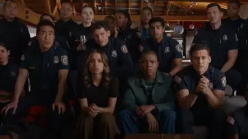Frame The Ribbed Polo worn by May Grant (Corinne Massiah) as seen in 9-1-1 (S09E02)