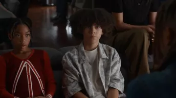 Zara Washed Abstract Print Overshirt worn by Denny Wilson (Declan Pratt) as seen in 9-1-1 (S09E02)