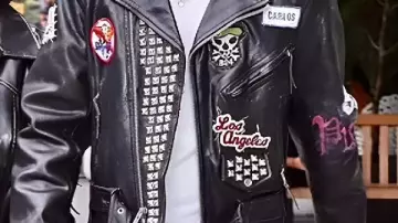 Black Leather Jacket worn by Travis Barker in The Genius Of Travis Barker