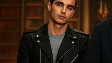 Now You See Me 3 chaqueta de cuero negra de Jack Wilder (Dave Franco) en Now You See Me: Now You Don't