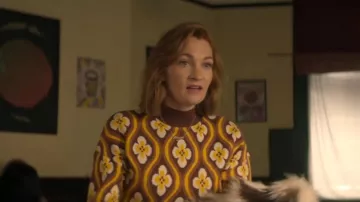 Cider Knit Geo Sweater worn by Mary "Sugar" Jones (Joanna Higson) as seen in Brassic (S07E03)