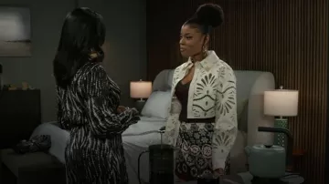 Falda Tanya Taylor Lydia usada por Eva Thomas (Ambyr Michelle) como se ve en Beyond the Gates (S01E138)