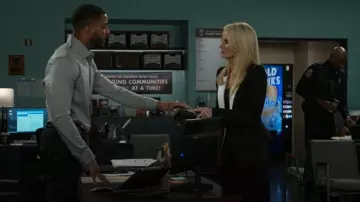 L'Agence Andalusia Blazer worn by Vanessa McBride (Lauren Buglioli) as seen in Beyond the Gates (S01E138)