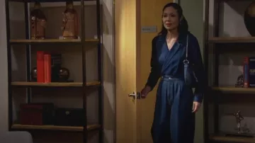 Madewell Long Sleeve Tailored Straight Leg Denim Jumpsuit worn by Penelope Poppy Nozawa ( Romy Park) as seen in The Bold and the Beautiful on October 6, 2025