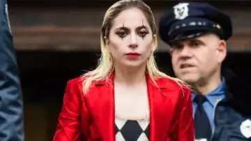 Joker: Folie à Deux Red Blazer worn by Lee Quinzel (Lady Gaga) as seen in Joker: Folie à Deux