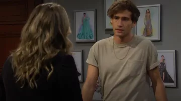 Urban Outfitters Standard Fit Sun Faded Pocket Tee worn by Deke (Harrison Cone) as seen in The Bold and the Beautiful on October 15, 2025