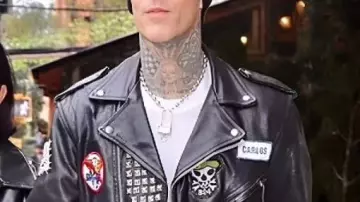 Travis Barker Black Leather Jacket