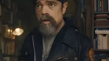 Peter Dinklage The Lowdown Black Leather Jacket as seen in The Lowdown (S01)