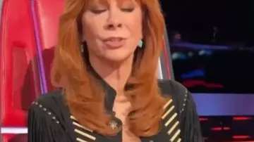 The Voice Season 28 Reba McEntire Black Fringe Jacket worn by (Reba McEntire) in The Voice