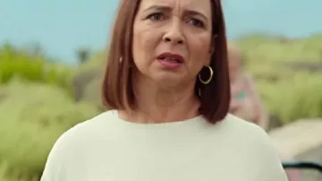 Loot S3 Maya Rudolph White Fringed Kaftan