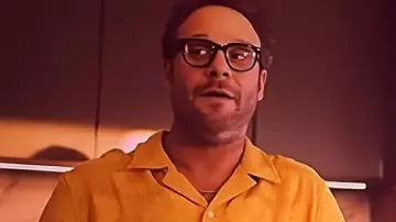 Seth Rogen Sunflower Shirt On Good Fortune worn by Jeff (Seth Rogen) in Good Fortune