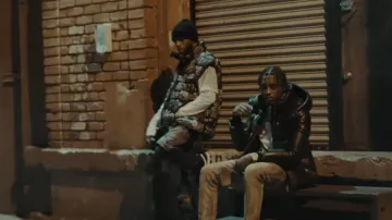 Kapital Black Bandana Woven Vest worn by 6lack in Lil Tjay - Calling My Phone (feat. 6LACK) [Official Video]