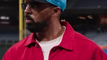 Abbott Elementary S05 O’Shon Red Denim Jacket as seen in Abbott Elementary (S05)