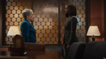 P.A.R.O.S.H. Mid-rise Virgin-wool Flared Trousers worn by Olympia Lawrence (Skye P. Marshall) as seen in Matlock (S02E02)