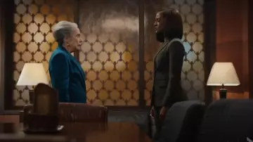 P.A.R.O.S.H. Mid-rise Virgin-wool Flared Trousers worn by Olympia Lawrence (Skye P. Marshall) as seen in Matlock (S02E02)