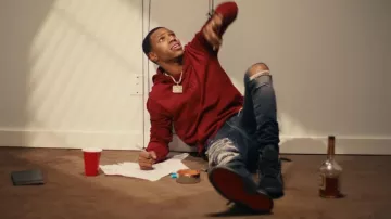 Tiér Tiér Hoodie porté par A Boogie wit da Hoodie dans A Boogie Wit da Hoodie - Did Me Wrong (Réalisé par Kai Cenat) [Clip officiel]