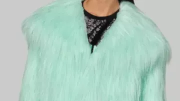 La vida de una corista Abrigo de piel sintética de menta en La vida de una corista