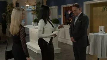 Carmen Sol Mini Graziella Flap Crossbody worn by (Lauren Buglioli) as seen in Beyond the Gates (S01E144)