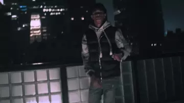 Jeans de motociclista MX2 de cuero gris y negro Amiri usados por A Boogie wit da Hoodie en A Boogie Wit Da Hoodie - Might Not Give Up (feat. Young Thug)