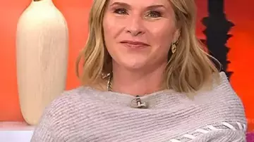 The Today Show Jenna Bush Hager Suéter con costuras acanaladas